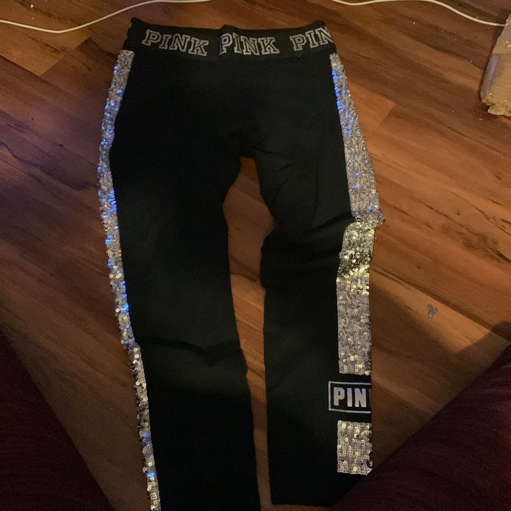 Pink Victoria’s Secret bling leggings !